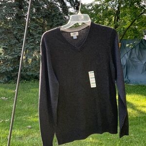NWT Old Navy Men’s Blue charcoal gray V-Neck Sweater Size S Old Navy